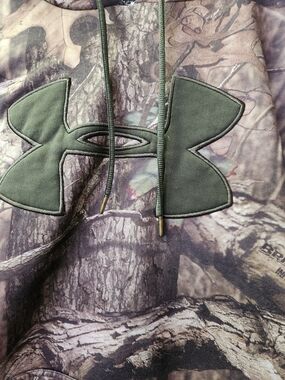 Under Armour Camo Hoodie with Olive Green Logo